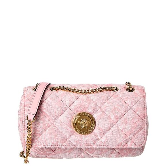 Versace Medusa Small Canvas Shoulder Bag Pink